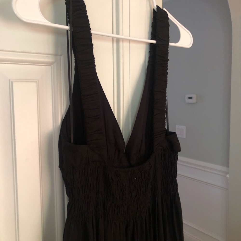 New: Abercrombie & Fitch Scrunch Strap Linen Blend Midi Maxi Dress. Size Small - Picture 11 of 13